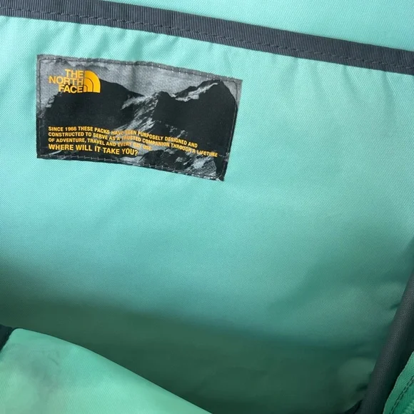 The North Face Gray Backpack with Mint Green Accents - Picture 7 of 7